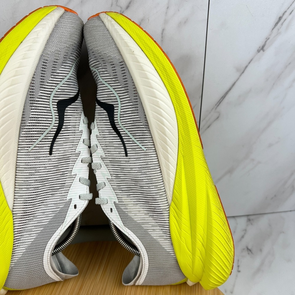 Hoka One Mach X 2 Mens Size 12 D Frost Citrus Running Sneakers Shoes 1155119 FCF - Picture 6 of 12